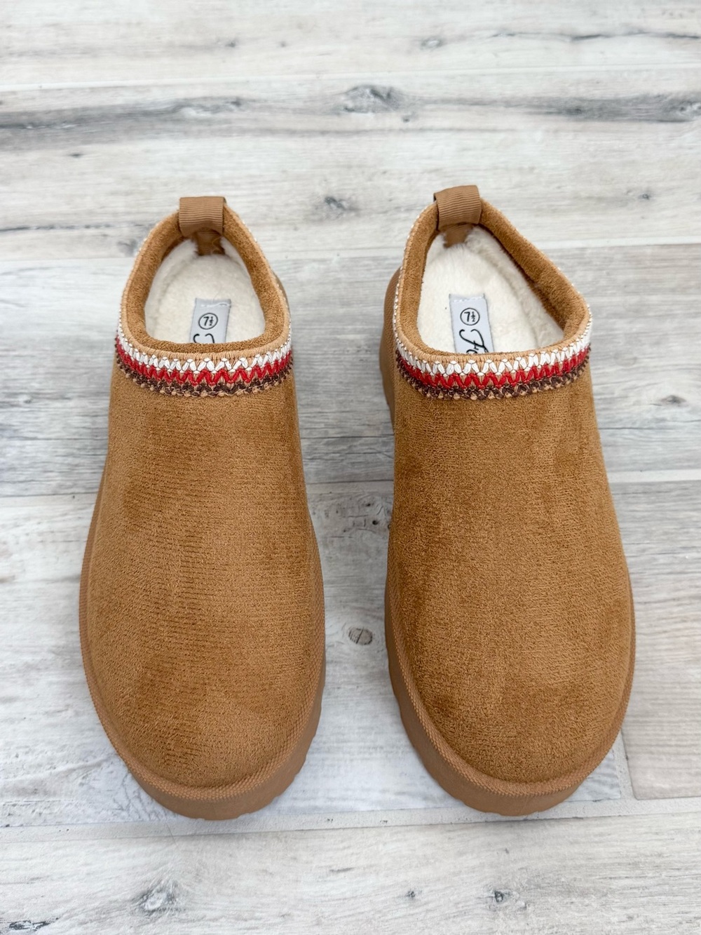 Forever Faux Suede Platform Clog Slipper Boot Shoes